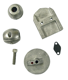 Allpa Aluminum Anode Kit Navalloy, Alpha-1-Gen I, 1983 - 1990 - 017604a 72dpi - 9017604A