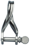 Allpa Stainless Steel Shackle (Twisted Form) Ø5mm, B=12mm, H=37mm (Breaking Load 1050kg) - 271100 72dpi - 271100