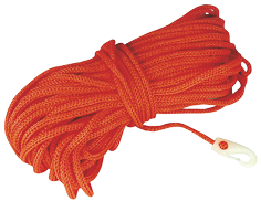 Allpa Hollow Floating Braided Rope With Nylon Snap Hook, Ø8mm, L=30m, Orange - 001100 72dpi - 9001100