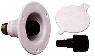 Seatech Quick-Connect Flush Connection (Ø15mm) With Automatic Shut-Off Valve, White - 037190 72dpi - 9037190