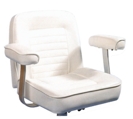 Allpa Boat Chair Model 'Royal', White Marine Grade Vinyl - 069215 - 9069215