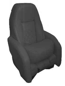 Allpa Boat Chair Model Race Pro "Flip-Up", Anthracite With White Stitching - 069238 72dpi - 9069238