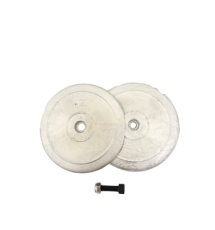 Zinc round anode for rudder, double