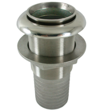 allpa stainless steel skin fitting for exhaust with stainless steel anti-reflux valve