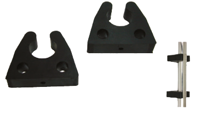 Allpa Rubber Clip For Tubing, Ø22-25mm, Black (Set Of Two) - 2214000 1 - 9078610