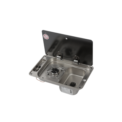 Allpa Gas Hub Unit And Rectangular Sink At The Right, With Cover, Burner: 1x Medium - 487680 72dpi 1 - 487680