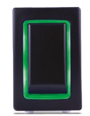 Sierra Waterproof (Ip68) Halo Permanently Lit Switch; Led Green, Dpdt, On-Off-On Dependent - 64rk40610g 72dpi - 64RK40700G