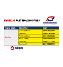 Hyundai fast moving parts model "S"