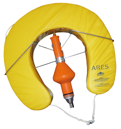 Allpa Horseshoe Lifebuoy Model 'Ares', With Rescue Light And Bracket, Yellow - N1515377 72dpi - N1515377